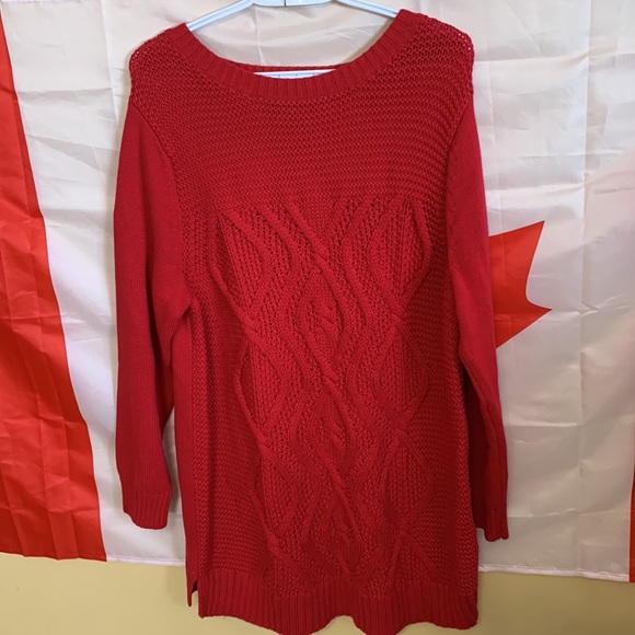 NWT Land’s End Women’s Red Pullover Sweater Size 1X - Picture 7 of 13